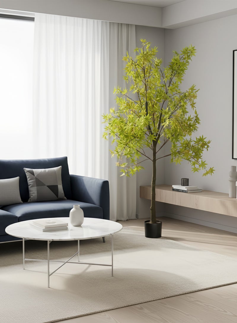 شاربدو شجرة قيقب اصطناعية  بطول 160 سم، لتزيين الحدائق، بأوراق نابضة بالحياة، مزروعة في أصيص، مناسبة للمنازل والمكاتب والديكورات التجارية، لا تحتاج إلى ري. - Image 4